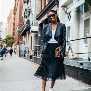 Faux Leather Blazer